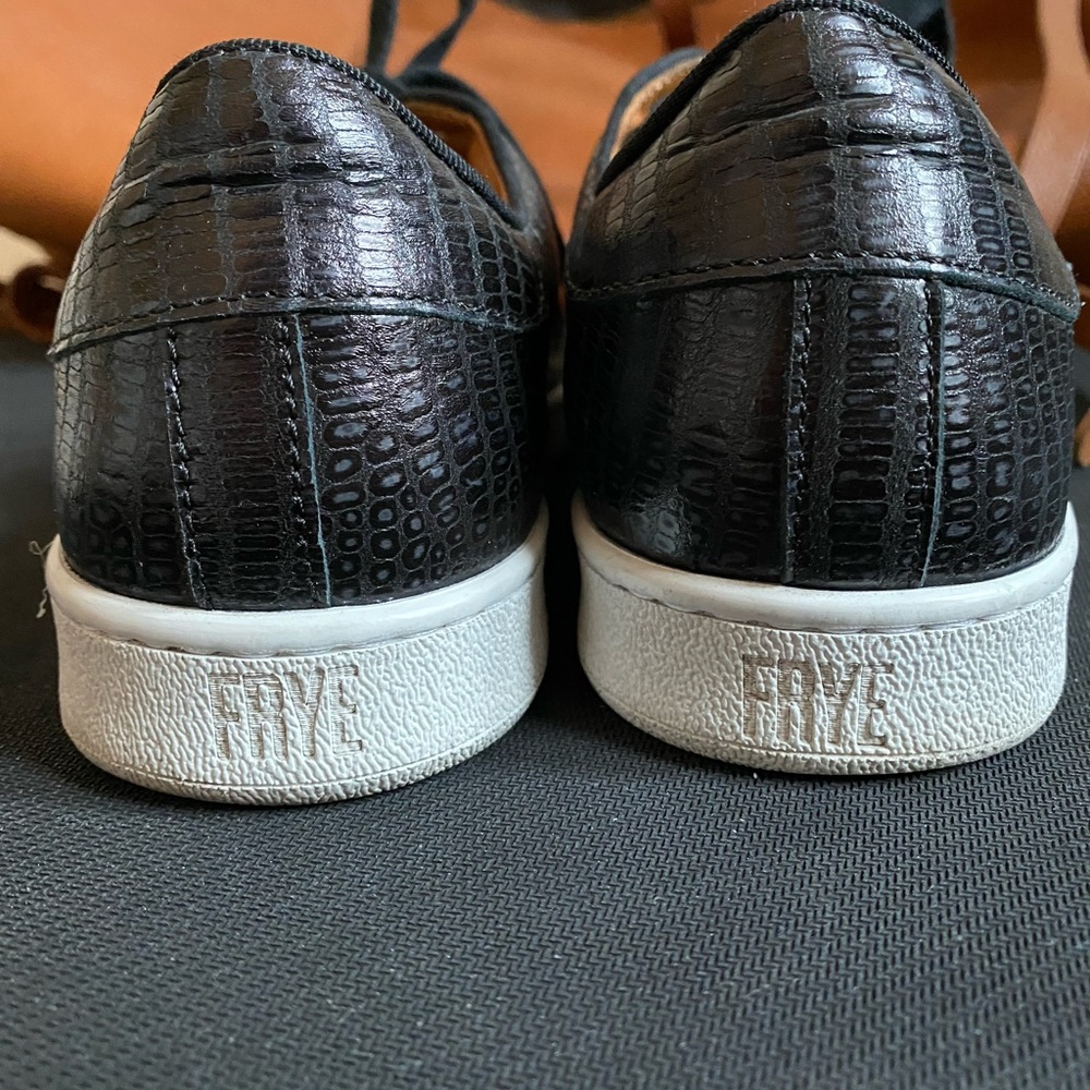Frye Snakeskin Leather Skater Sneakers - Picture 4 of 7